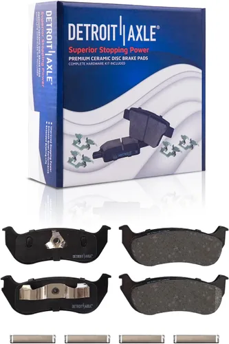 Vista 102 de Detroit Axle - Kit de freno delantero para Dodge Ram 1500 Durango Dakota Chrysler Aspen Dakota Driver Side Disco Freno Pinza de freno de cerámica