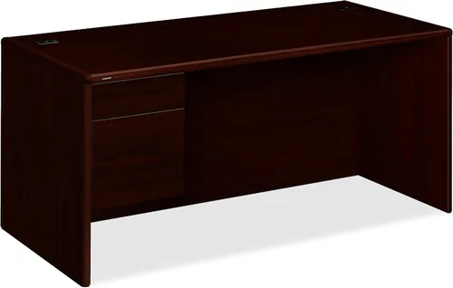 Vista 4 de HON Pedestal Credenza, derecha, 72 x 24 x 29-1/2 pulgadas, caoba