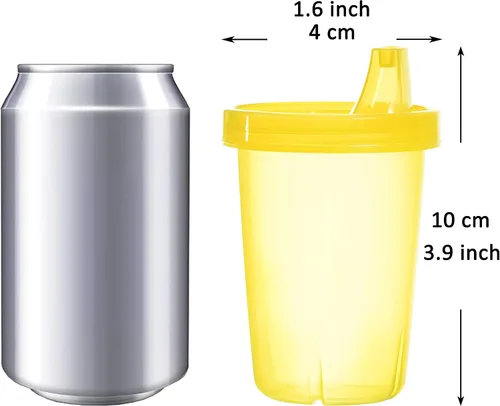 Vista 2 de Youngever Paquete de 7 vasos para bebés y niños pequeños, color rosa