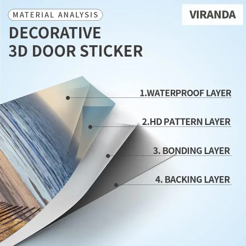 Vista 3 de Adhesivo 3D para puerta, mural para despegar y pegar, papel tapiz de bodega de vino, calcomanías autoadhesivas extraíbles de PVC, impermeable