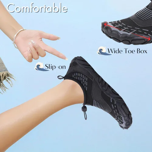 Vista 5 de HiGropcore Lorax Pro - Zapatos de agua para hombre y mujer, zapatos de agua descalzos con puntera ancha, sin cordones, cómodos zapatos acuáticos