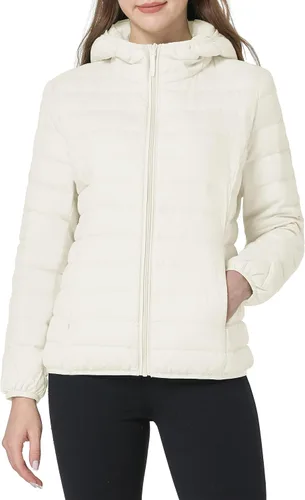 Vista 3 de Wantdo - Chaqueta de plumón con capucha para mujer, corta, ultraligera y plegable