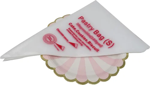 Vista 3 de yueton Paquete de 100 bolsas de pastelería con agarre antideslizante, bolsas de pastelería desechables para decoración de pasteles, suministros