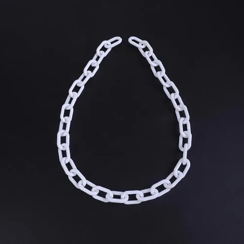 Vista 4 de JWICOS Collar largo de acrílico grueso para mujer, bonito collar de cadena de clip de eslabones para mujer, regalos