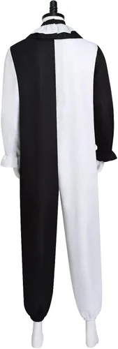 Vista 5 de HAIRXR Disfraz de payaso asesino terrifier para adultos y niños, overol de cosplay de payaso, traje para la cabeza para Halloween (hombre, talla XS)