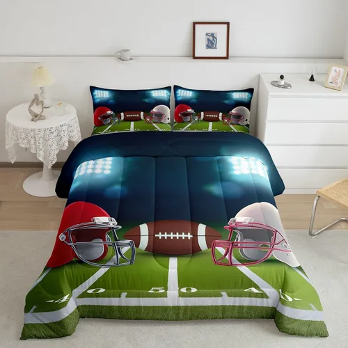Vista 50 de Juego de ropa de cama de baloncesto para niños y adolescentes, juego de edredón deportivo para niños, tamaño matrimonial, suave, ligero, decoración