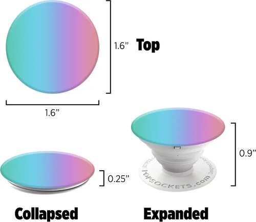 Vista 7 de PopSockets: Agarre plegable y soporte para teléfonos y tabletas - Ombre Omber