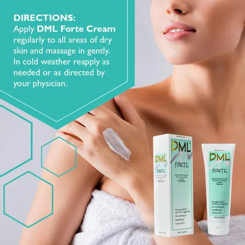 Vista 5 de DML Forte Skin Care - Hidratante súper hidratante para manos, cara y cuerpo, hidratante facial hipoalergénico para piel seca y agrietada, crema