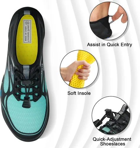 Vista 4 de ATHMILE Zapatos de agua para hombres y mujeres, zapatos de río, para adultos, natación, playa, lago, piscina, calcetines acuáticos, calcetines