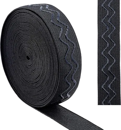 Vista 14 de GORGECRAFT Cinta elástica de silicona antideslizante de 5 yardas de 1 pulgada de ancho, banda de agarre elástica de goma, correas elásticas