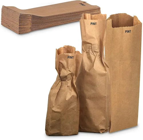 Vista 11 de MT Products Bolsas de vino Kraft de 3.75 x 2.25 x 11.5 pulgadas, bolsas de papel desechables para regalo, paquete de 1000
