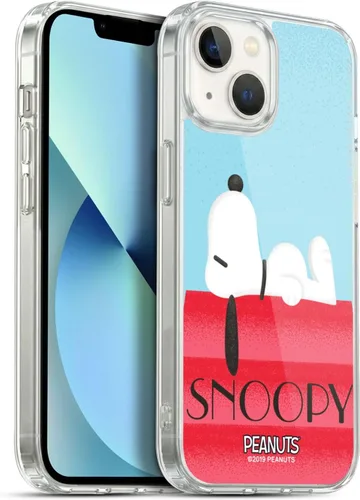 Vista 100 de Head Case Designs Snoopy Deco Dreams - Funda de gel suave con licencia oficial de Peanuts Blue Pattern compatible con Apple iPhone 7 Plus/iPhone 8