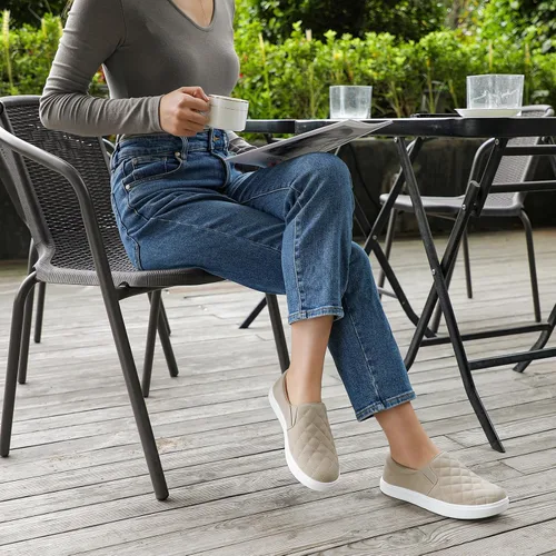 Vista 8 de STQ - Mocasines para mujer de espuma viscoelástica, fáciles de poner, cómodos, zapatos para otoño