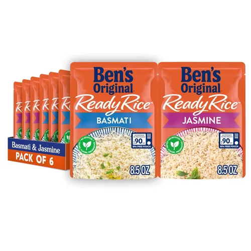 Vista 17 de BEN'S ORIGINAL Arroz Basmati Listo, Guarnición Fácil, Bolsa de 8.5 oz (Paquete de 6)