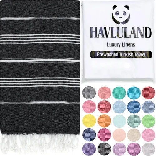 Vista 25 de Havluland - Juego de toallas de baño (100 % algodón turco)