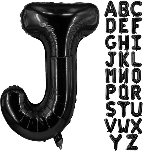 Vista 28 de Lovoir Globos grandes de 40 pulgadas con letras B negras de gran tamaño, globo de helio de aluminio de Mylar para decoración de fiesta
