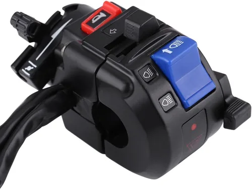 Vista 9 de Keenso Interruptor de manillar de motocicleta de 7/8 pulgadas, interruptor de parada de arranque de haz alto y bajo de 12 V