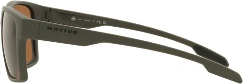 Vista 4 de Native Gafas de sol cuadradas Xd9041 Breck para hombre, Oliva matemarrón polarizado