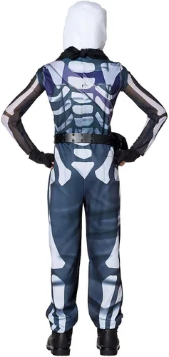 Vista 2 de Spirit Halloween Fortnite - Disfraz de soldado de calavera para niños, con licencia oficial, cosplay de videojuegos, disfraz de grupo, overol