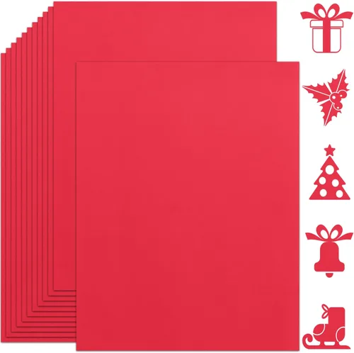 Vista 23 de 25 hojas de papel de cartulina negro 8.5'' x 11'', 250 g/m²/92 lb papel grueso para álbum de recortes, invitaciones, impresión y tarjetas DIY