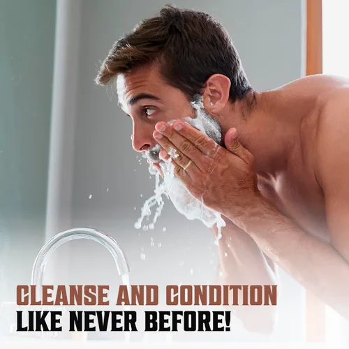 Vista 7 de Viking Revolution Lavado de barba y acondicionador de barba para hombres con aceite de argán y aceite de jojoba, suavizante y fortalecedor