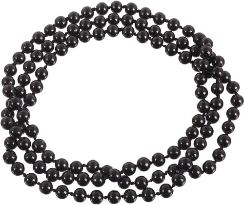 Vista 5 de Collar largo de perlas de los años 1920, joyería de perlas, accesorios de Gatsby, collar de cuentas gruesas para mujer, collar de cuentas de resina