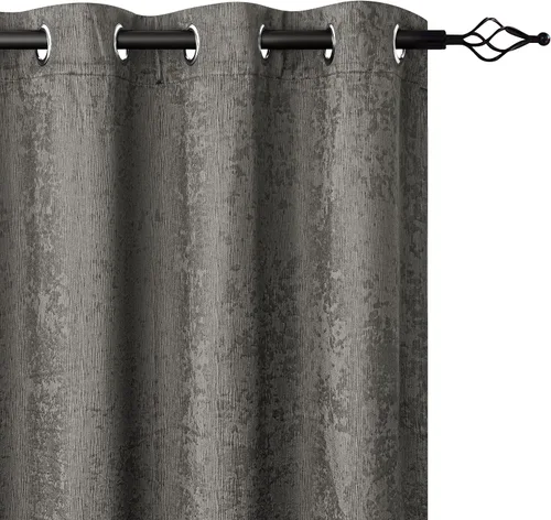 Vista 10 de SUBRTEX - Cortinas opacas de 52Wx63L, cortinas florales para oscurecer la habitación, cortinas de ventana aisladas térmicamente de 2 paneles