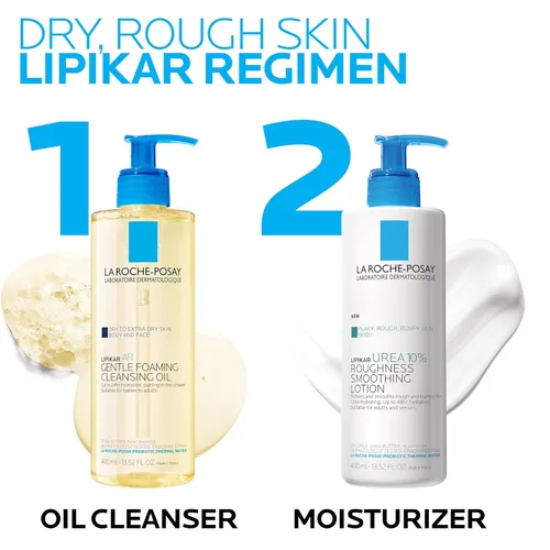 Vista 6 de La Roche-Posay Lipikar Urea 10% Loción Suavizante para Piel Rugosa, Loción Corporal para Piel Seca con 10% de Urea + Manteca de Karité + Alantoína