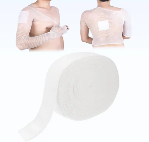 Vista 9 de Fijar vendaje de soporte tubular de red elástica, vendaje quirúrgico para heridas, medias de algodón médico, 10 yardas de largo, transpirable