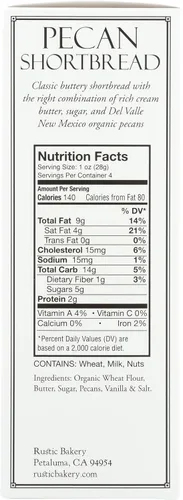 Vista 6 de Rustic Bakery Galletas Shortbread Pecan, 4 oz