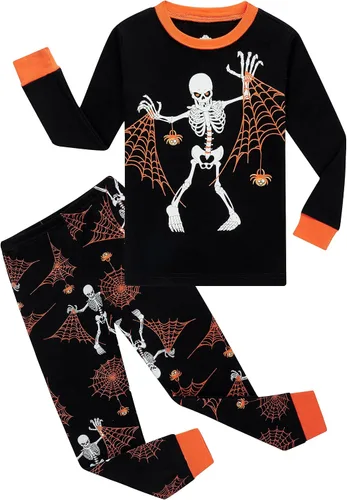 Vista 27 de KikizYe - Conjunto de pijamas para niños y niñas pequeños y grandes, ropa de dormir de 100% algodón 33/4 piezas/dinosaurio
