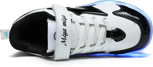 Vista 4 de Nsasy Zapatos de ruedas para niñas y niños, zapatos de ruedas para niños, zapatos de ruedas con luz LED para niños