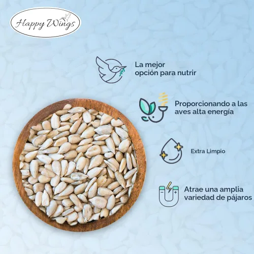 Vista 8 de Happy Wings Corazones y Chips de Girasol - Kernels y Chips de Girasol Comida para Pájaros - 5 Lb Sin Desorden, Sin Desperdicio I Semillas que No