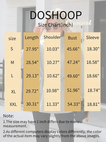 Vista 6 de Doshoop Sudaderas de cuello alto para mujer, de manga larga, con abertura lateral, con cordón en la cintura