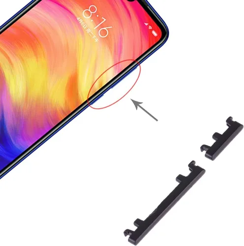 Vista 2 de Botón de encendido y botón de control de volumen para Xiaomi Redmi Note 7 Pro/Redmi Note 7