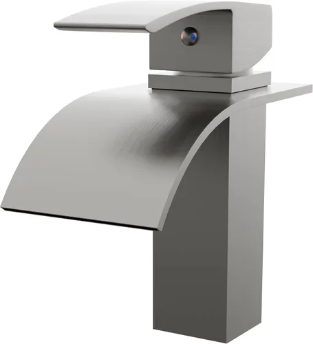 Vista 8 de Novatto Remi - Grifo lavabo Watersense de una sola palanca, níquel cepillado