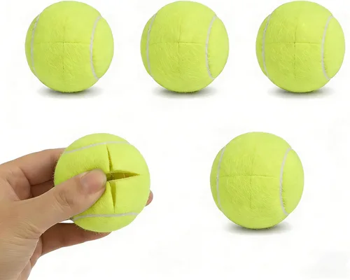 Vista 8 de Pelotas de tenis para caminantes precortadas, deslizadores de esquí para caminantes plegables (azul, paquete de 4 pelotas de tenis)