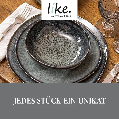 Vista 6 de like. by Villeroy & Boch Plato de desayuno Lave Gris