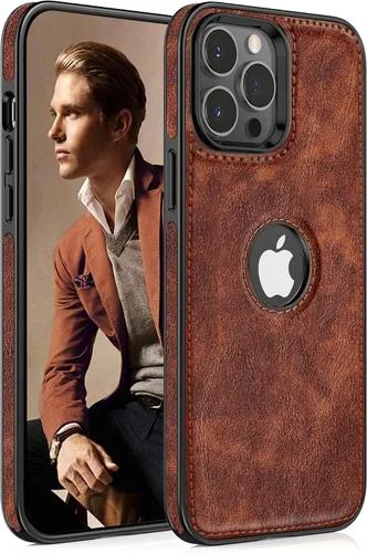 Vista 9 de LOHASIC Funda de cuero para iPhone 13, funda delgada para hombres y mujeres Marrón vintage