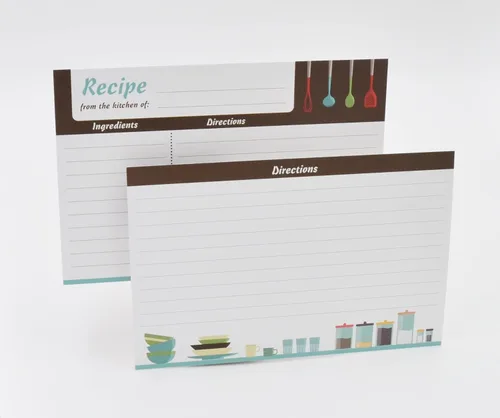 Vista 8 de Home Advantage 50 tarjetas modernas de recetas de cocina, tarjetas de doble cara de 4 x 6