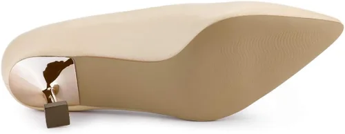 Vista 6 de Allegra K Zapatos de tacón bajo con punta puntiaguda para mujer