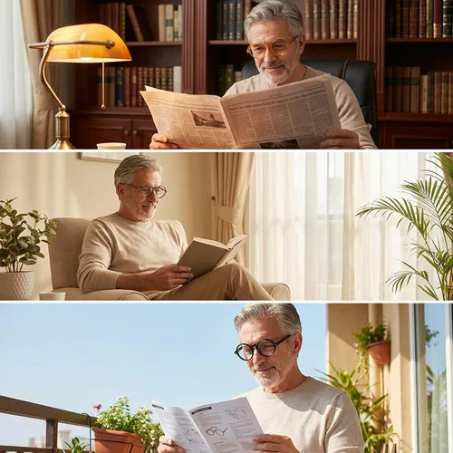 Vista 6 de Eyekepper Paquete de 4 Gafas de Lectura Redondas de Gran Tamaño (2 Pares Negros y 2 Pares Carey) para Hombres y Mujeres Lectores Retro +1.00
