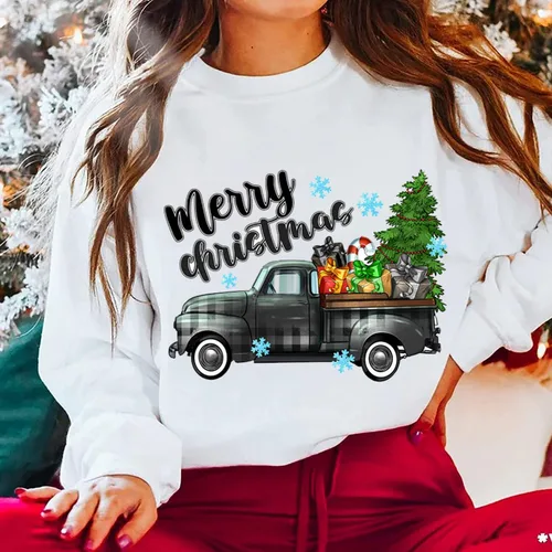Vista 5 de Calcomanías de transferencia para ropa 2024 con texto en inglés «Merry Christmas» – Decoración navideña para planchar en el coche, gnomo de Papá