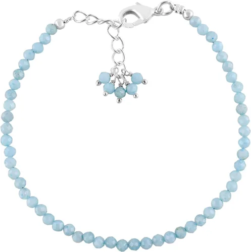 Vista 42 de Natural Gemstone Micro Round Beads Dainty Choker Bangle Bracelet, Handmade Jewelry for Women, Healing Chakra Crystals Silver Plated Chain 8 inch
