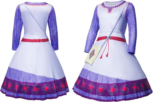Vista 2 de FGHJKL Disfraz de princesa para niñas, disfraz de cosplay, vestido de fiesta de Navidad para Halloween