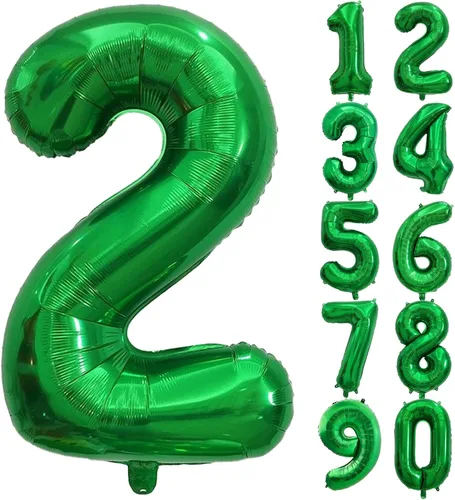 Vista 10 de Globos gigantes de números negros de 40 pulgadas, globos de aluminio de Mylar con helio para cumpleaños, globo número 0 para decoración de fiestas