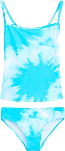 Vista 13 de Kanu Surf Niñas Melanie Beach Sport - Traje de baño tipo tankini de 2 piezas con UPF 50+ Alania Floral Aqua