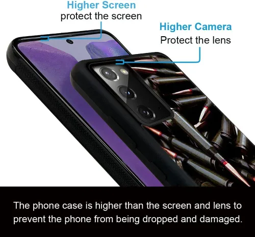 Vista 4 de Funda compatible con Samsung Galaxy Note 20 Ultra, funda protectora antideslizante AK 47 y funda protectora antideslizante de TPU de silicona suave