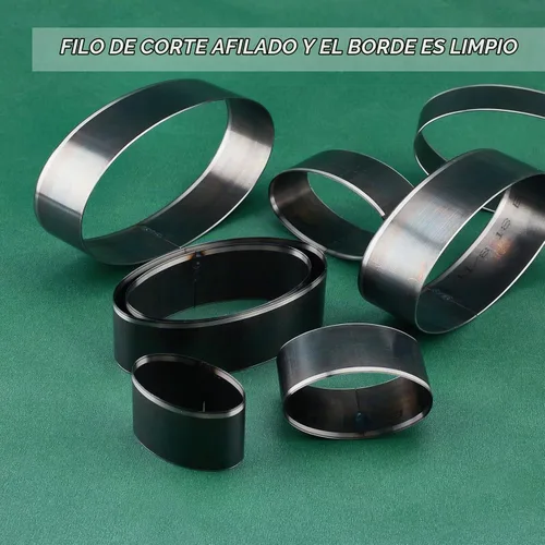 Vista 7 de SUPERDANT Herramientas elípticas de perforación de cuero, troqueladora, molde de corte, juego de troqueles de acero de alto carbono, herramienta