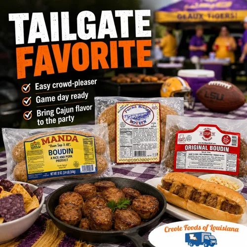 Vista 3 de Kit de muestra Boudin: explora los auténticos sabores de Louisiana con Best Stop, Cajun Original, Poches y Manda Boudin todo en un paquete de Creole